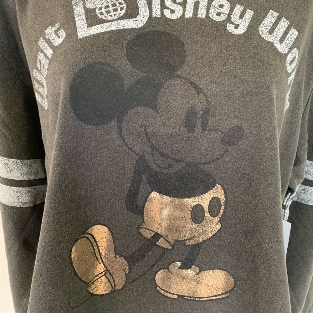 Disney Vintage Mickey Mouse Black Long Sleeve - Picture 2 of 4